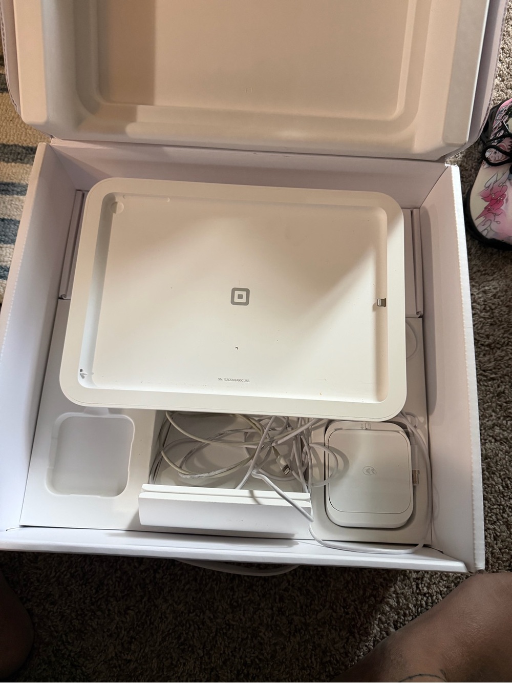 Square White Modem-Router Combo Accessory Kit - White